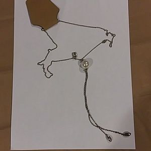 UNO de 50 Crescent sterling silver necklace Lariat